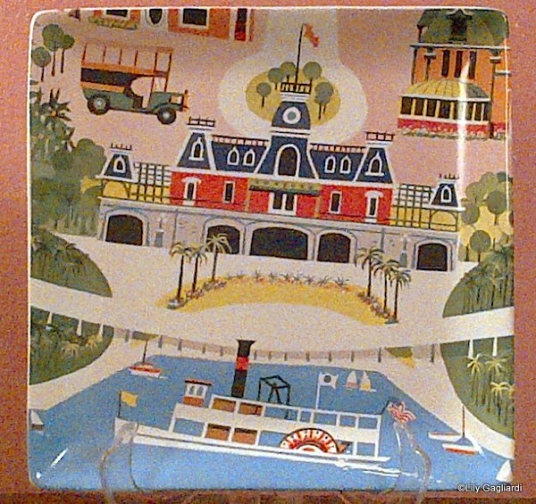 train station plate for WDW's 40th Anniversary