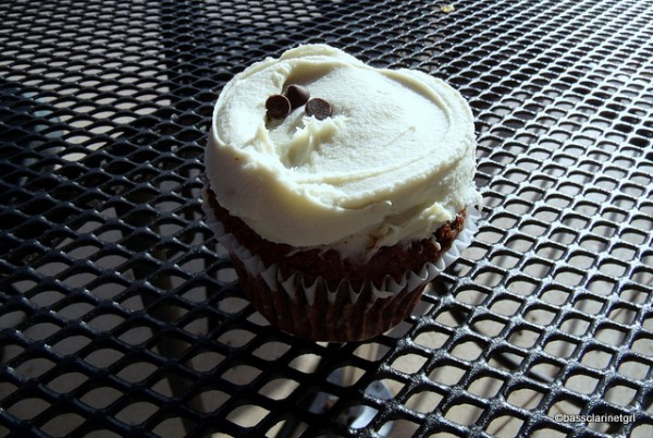 Brownie Cupcake with Mint Frosting