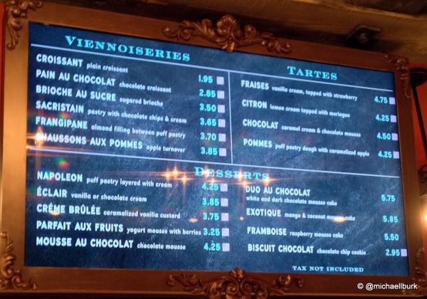 Les Halles Disney World Menu 2