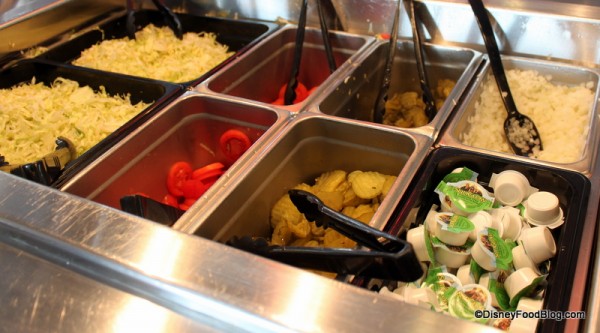 Toppings Bar at Cosmic Ray's -- Up Close
