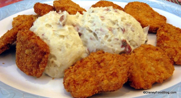 Adult Portion of Nuggets and Mashed Potatoes