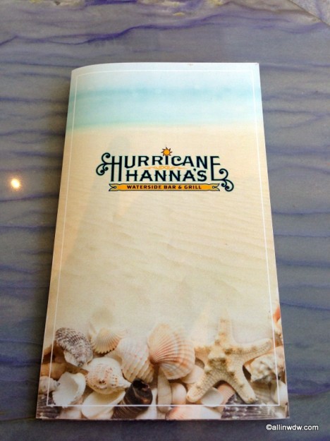 Hurricane Hanna Menu