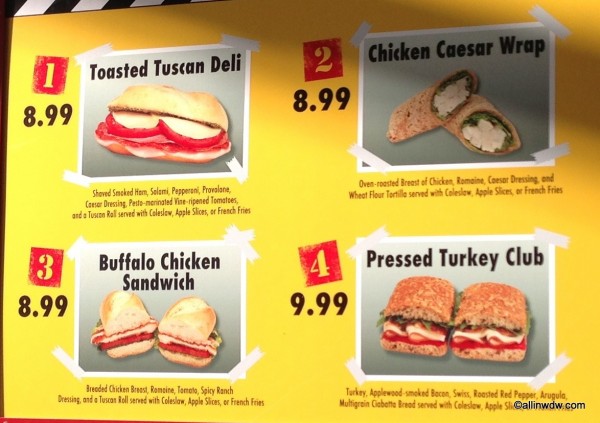 Menu Board - Sandwiches
