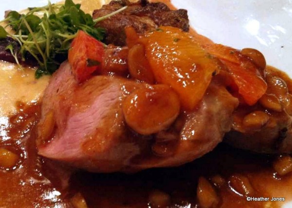 duck with cashew buuter and apricot