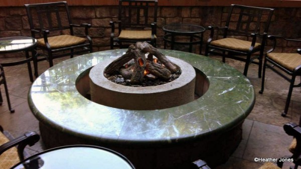 outdoor fireplace
