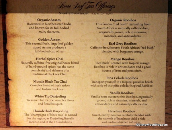 Loose Tea Desciptions Sanaa