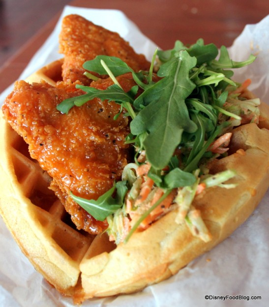chicken and waffle sandwich