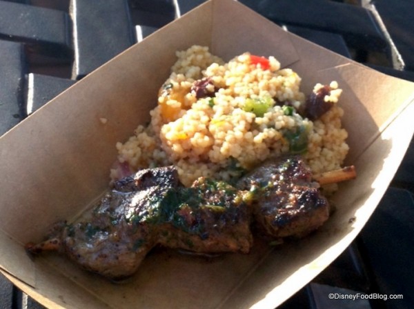 Spiced Lamb Kebab with Vegetable Couscous Salad