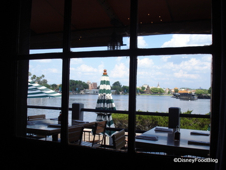 view-through-window-of-patio Rose and Crown