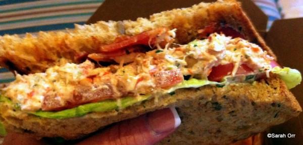 Saratoga Lobster Club Sandwich close up2