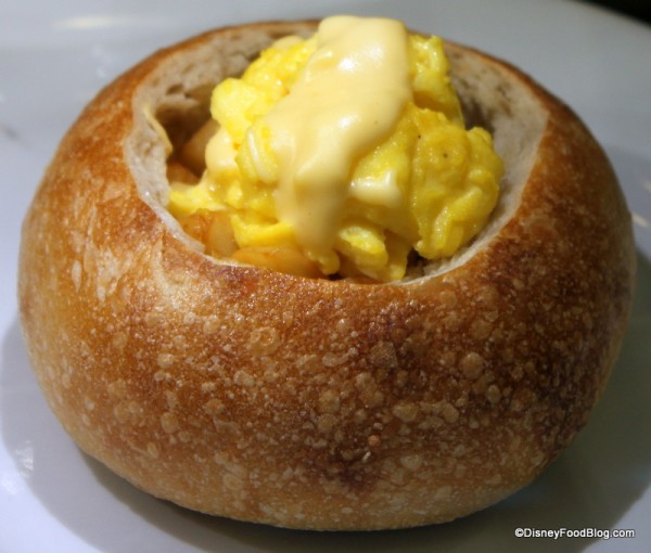breakfast in bread bowl