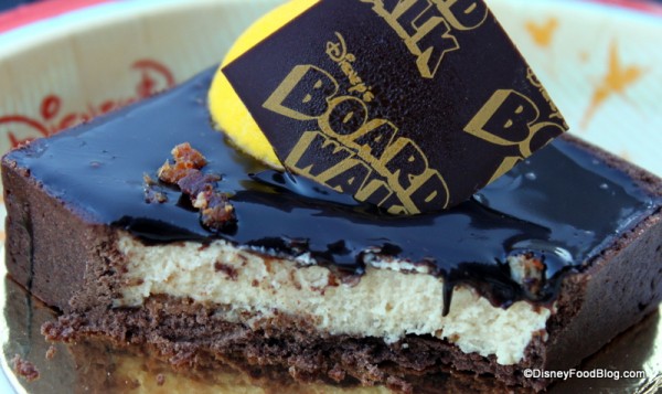 peanut butter, banana, and candied bacon pie cross section