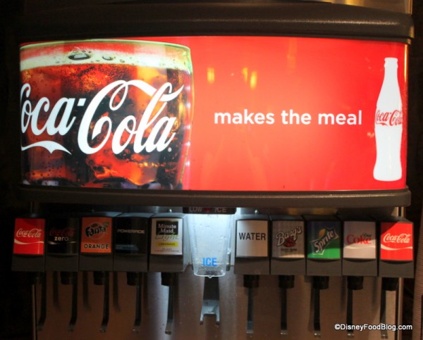 coke products self-serve at roaring fork