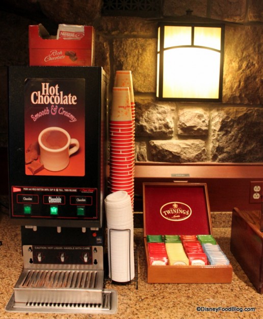 hot chocolate and tea Roaring Fork