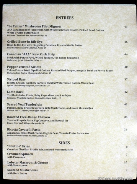 light up menu 2 Le Cellier