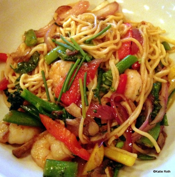 Pan-Asian Noodles with Shrimp