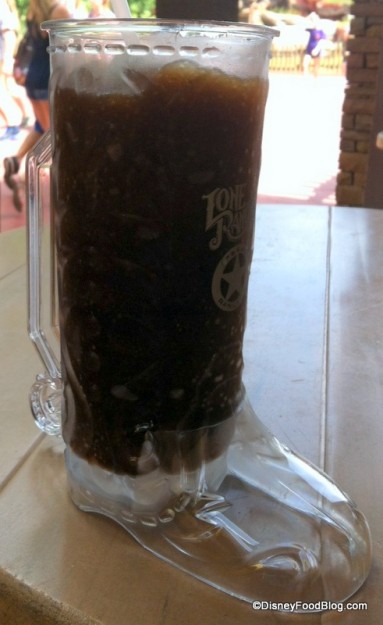 Souvenir Boot Cup With Root Beer Slush at Pecos Bill -- Check Out the Clear Version