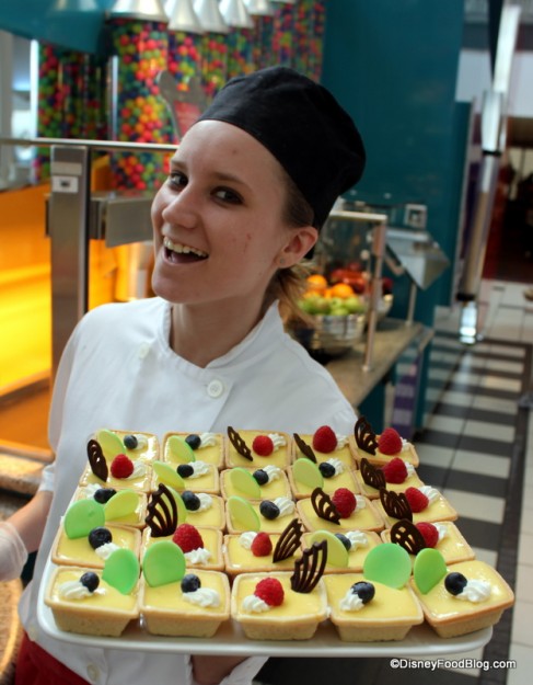 CM with tarts Chef Mickey's