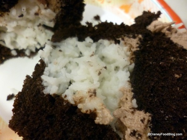 Close-up of cupcake center!