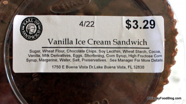 Ingredients Brownie Sandwich Earl of Sandwich