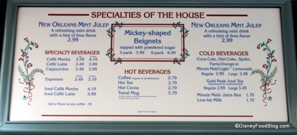 Mint Julep Bar Menu