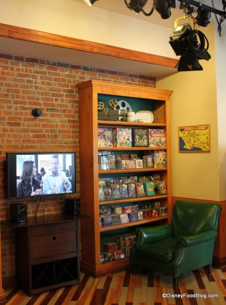 TV and seating Writer's Stop