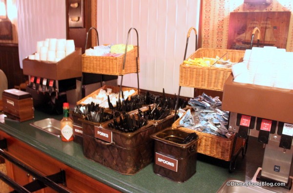 Condiments at Columbia Harbour House