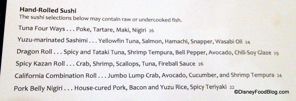 Menu 2 California Grill