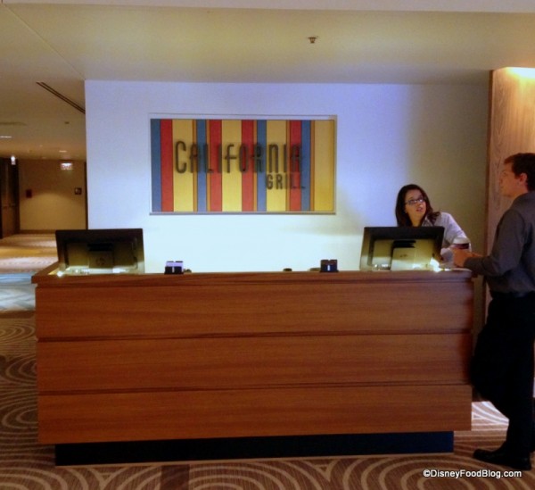 Second Floor Check In Desk for California Grill