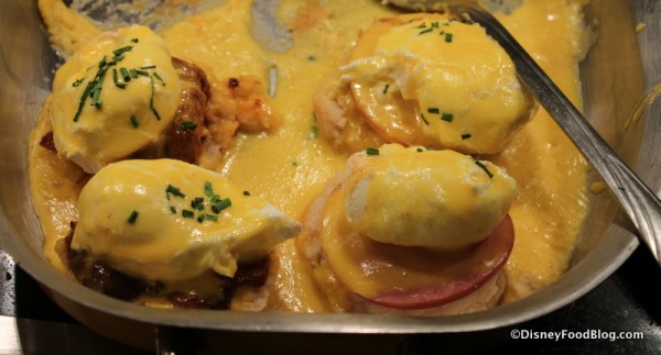 Country Benedicts with Pulled Pork and Canadian Bacon Trails End