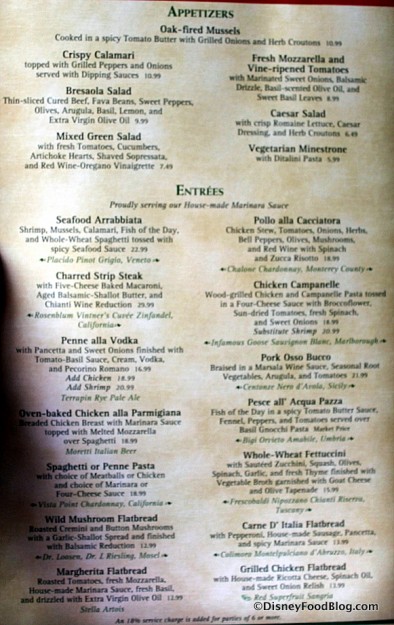 Menu 1 Mama Melrose