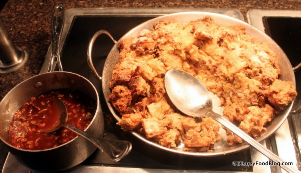 Pecan Praline Sauce and French Toast Bread Pudding Boma