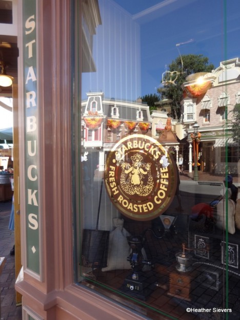 Starbucks Logo on the Window of Market House