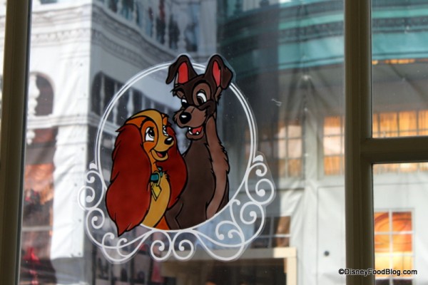 Lady and the Tramp Window Tony's Town Square