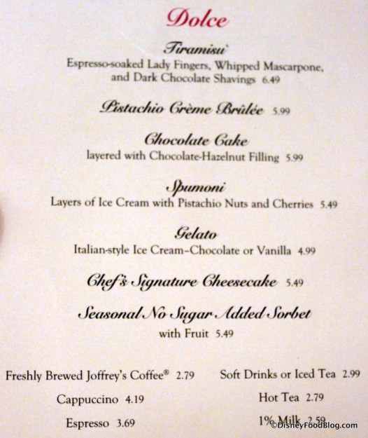 Menu 4 Tony's Town Square