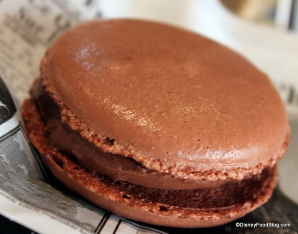 Chocolate Macaron ice cream sandwich