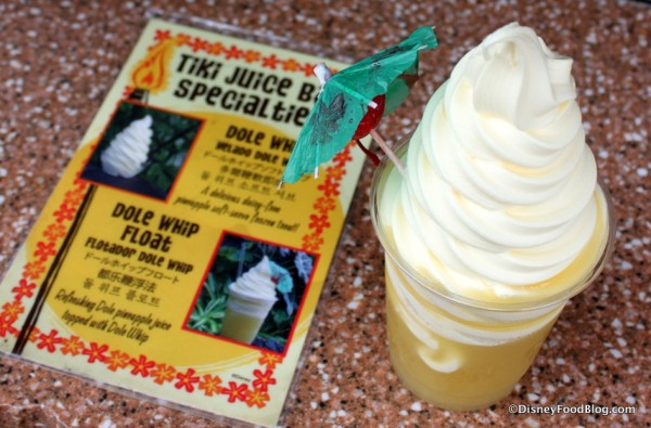 Menu and Dole Whip Float