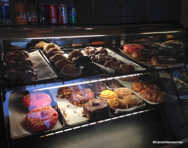 The bakery case is filled with goodies