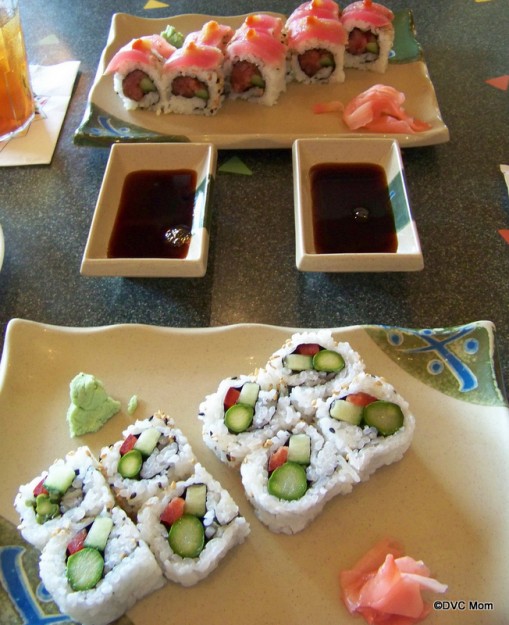 Sushi from Wolfgang Puck's at Walt Disney World's Downtown Disney