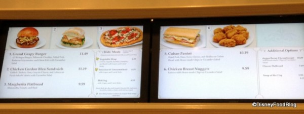 Gasparilla Grill Menu