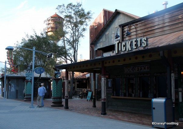 Side view of The Smokehouse from the box office