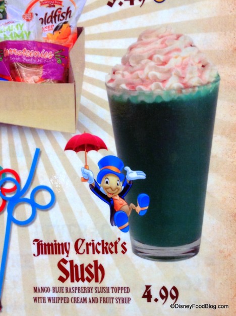 Jiminy Cricket's Slush -- Menu Description. Click to Enlarge
