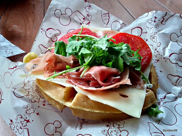 Prosciutto, Ham, and Swiss Waffle Sandwich from Sleepy Hollow Refreshments in Magic Kingdom