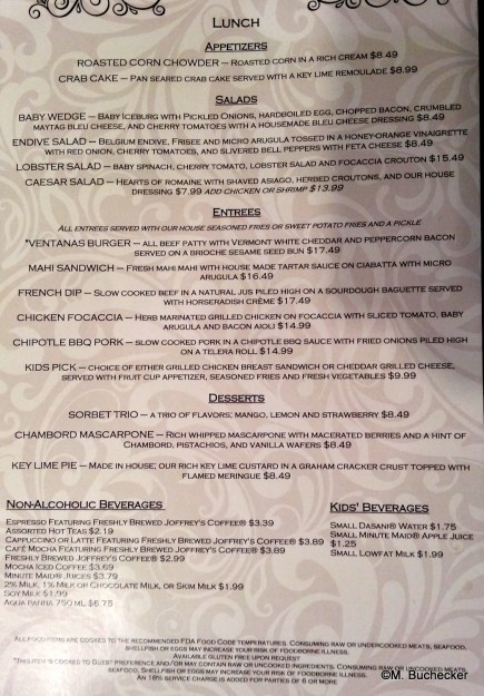Lunch Menu -- click image for larger version