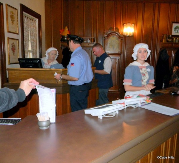 Check In area inside Liberty Tree Tavern