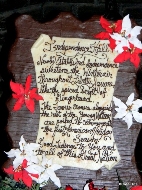 Holiday gingerbread display detail