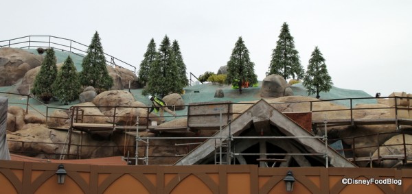 Seven Dwarfs Mine Train construction