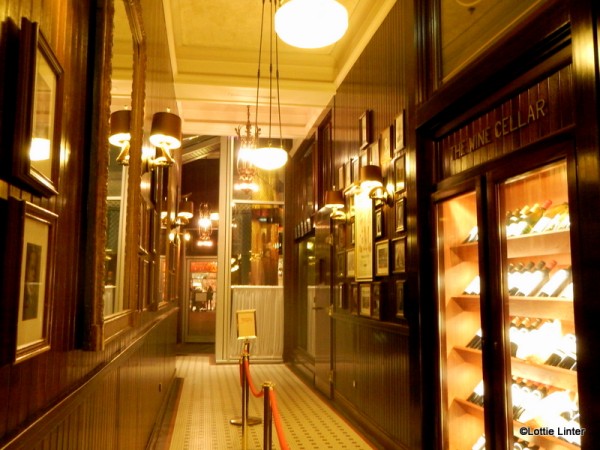 The entrance corridor, taken from the bar