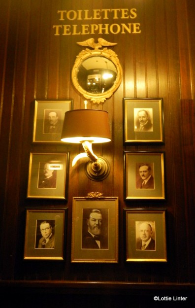 Some of the black and white pictures on the walls