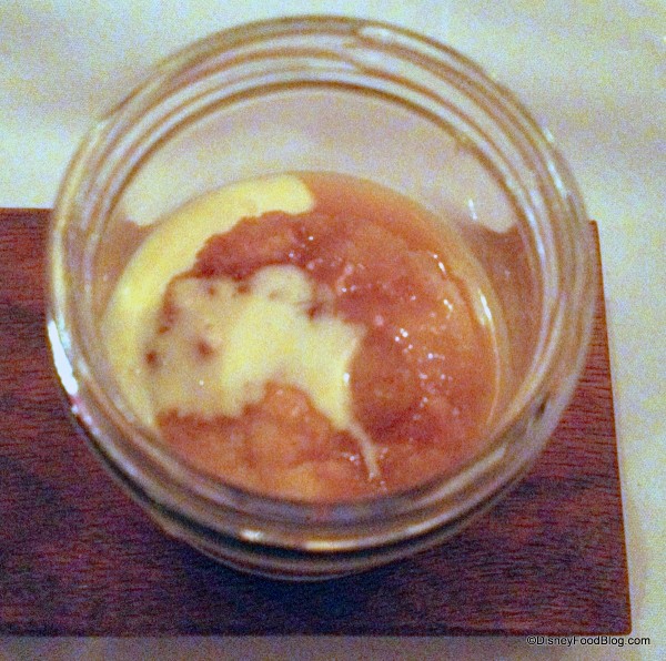 Creme Brulee Topped with Bread and Butter Pudding -- Up Close